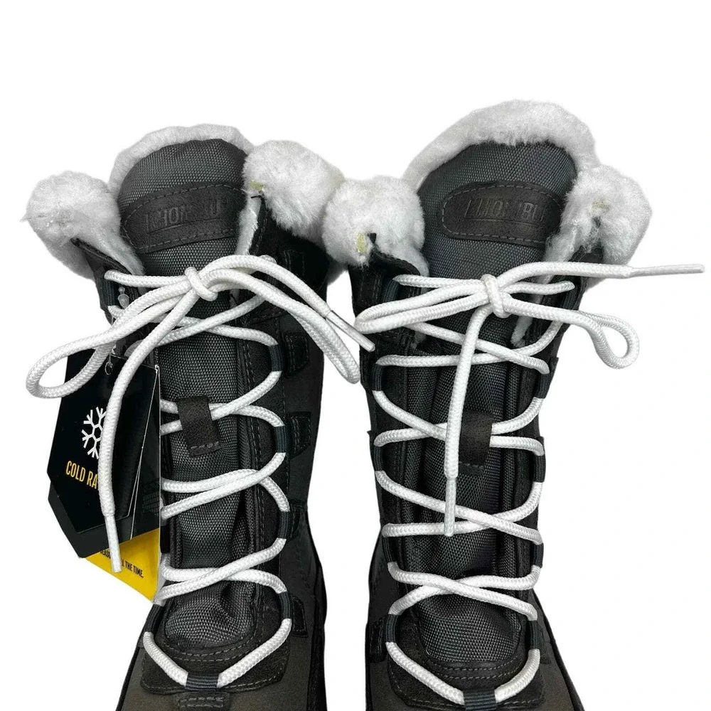 Khombu Whitney Brown Faux Fur Cold Rated Thermolite Winter Boots Size 6